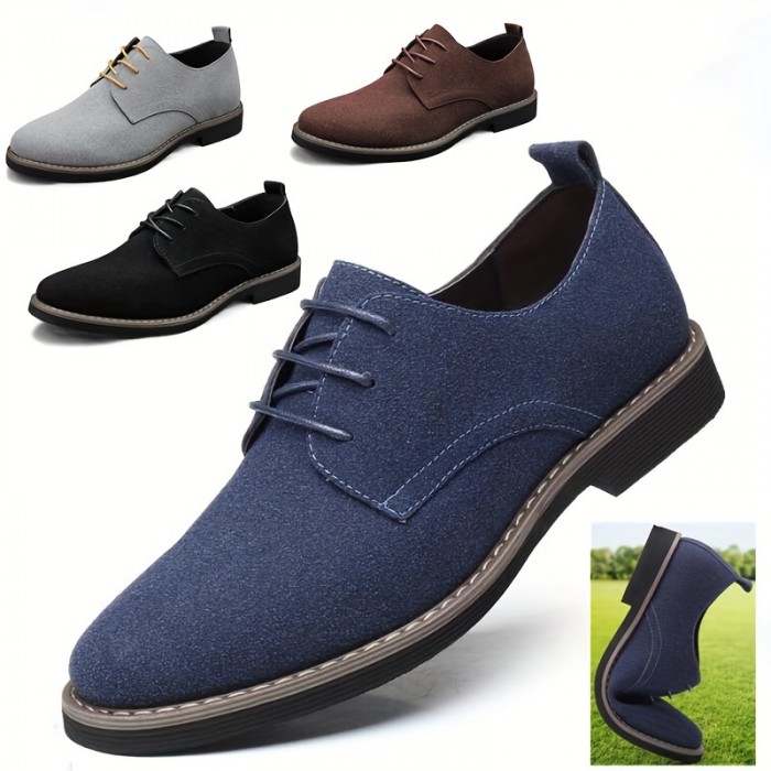 Men's British Style Oxford Shoes, Wear-resistant Non-Slip Dress Shoes For Wedding Business