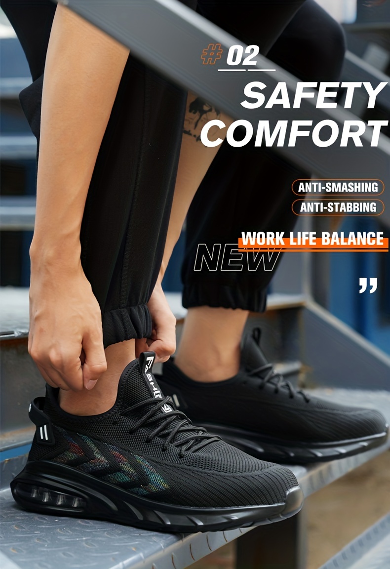safety shoes puncture proof work shoes with air cushion industrial and construction site all seasons details 1
