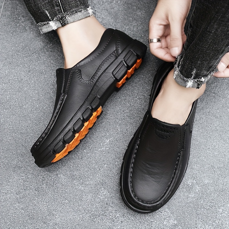 mens food service restaurant shoes slip resistant oil resistant slip on shoes chef shoes for kitchen work shoes autumn and winter details 3
