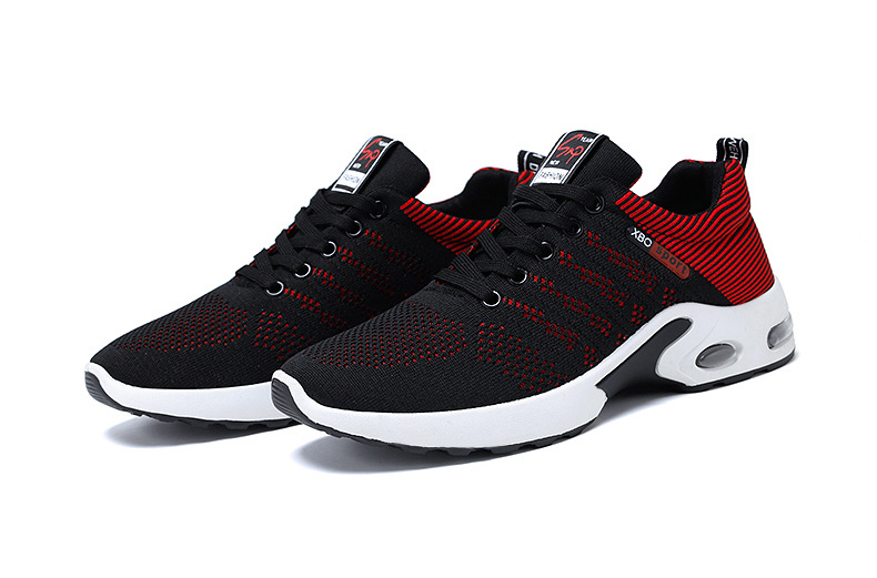 knit breathable running shoes, mens knit breathable running shoes air cushioned lace up comfy soft sole sneakers for outdoor jogging winter autumn details 0